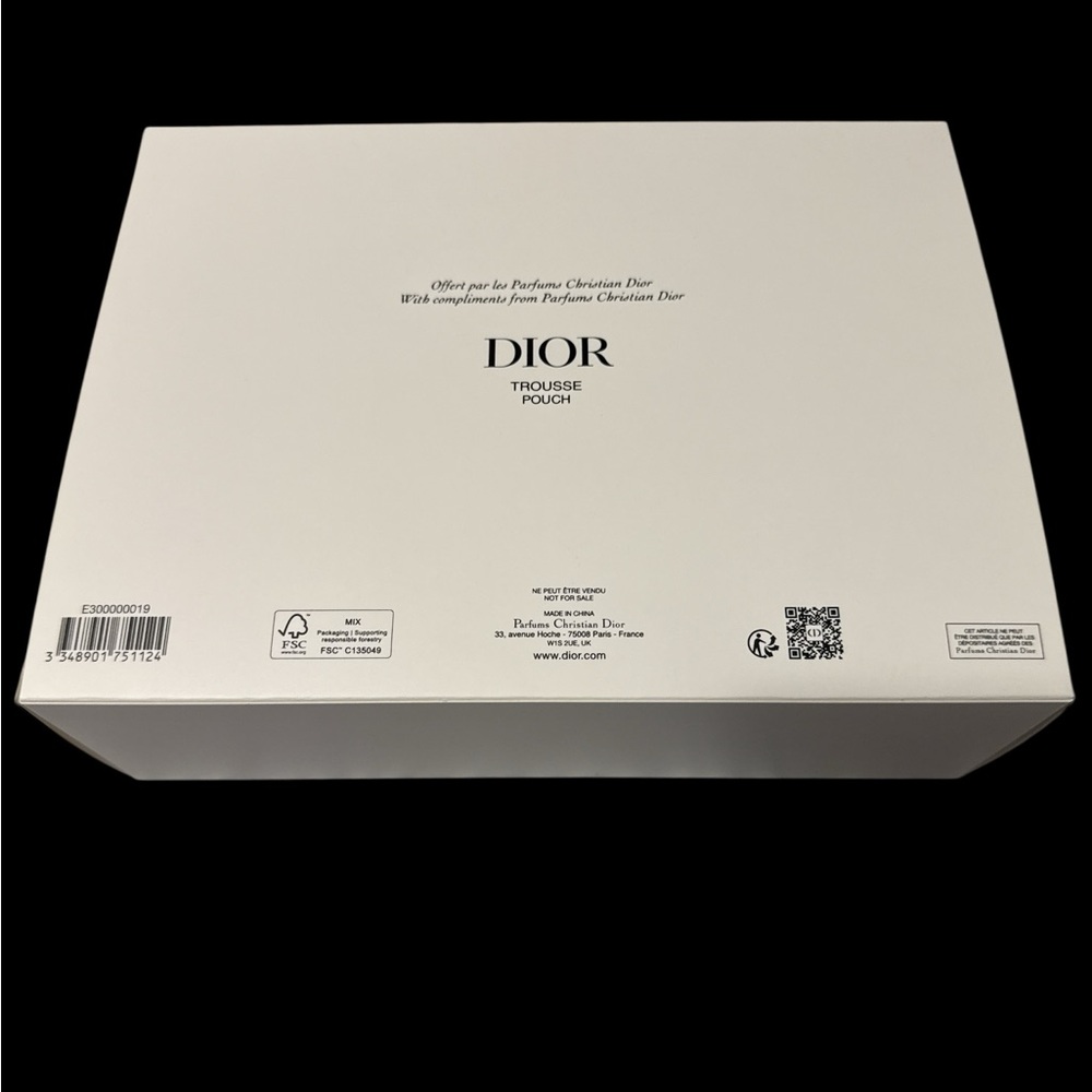 New in Box Dior GWP Black Zippered Dual Pocket Travel Pouch - Picture 4 of 9
